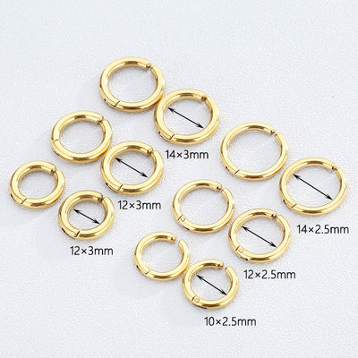 "Minimalist Stainless Steel Round Earrings for Men and Women - Fashion Ear Clips"