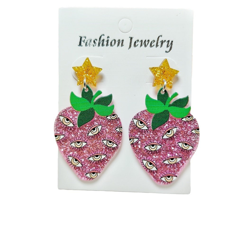 1 Pair Halloween Geometric Pumpkin Ghost Acrylic Drop Earrings