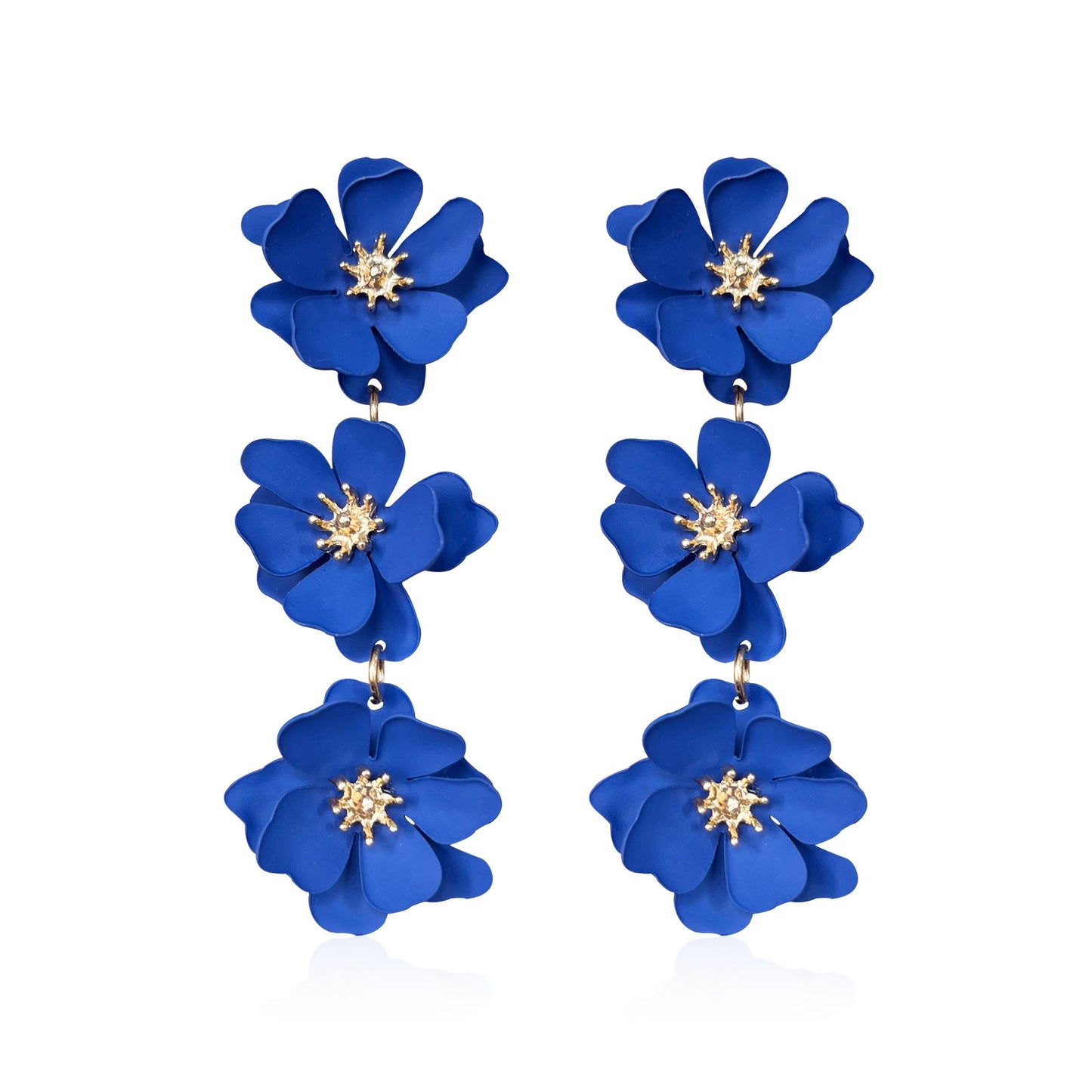 Elegant Bohemian Flower Alloy Drop Earrings