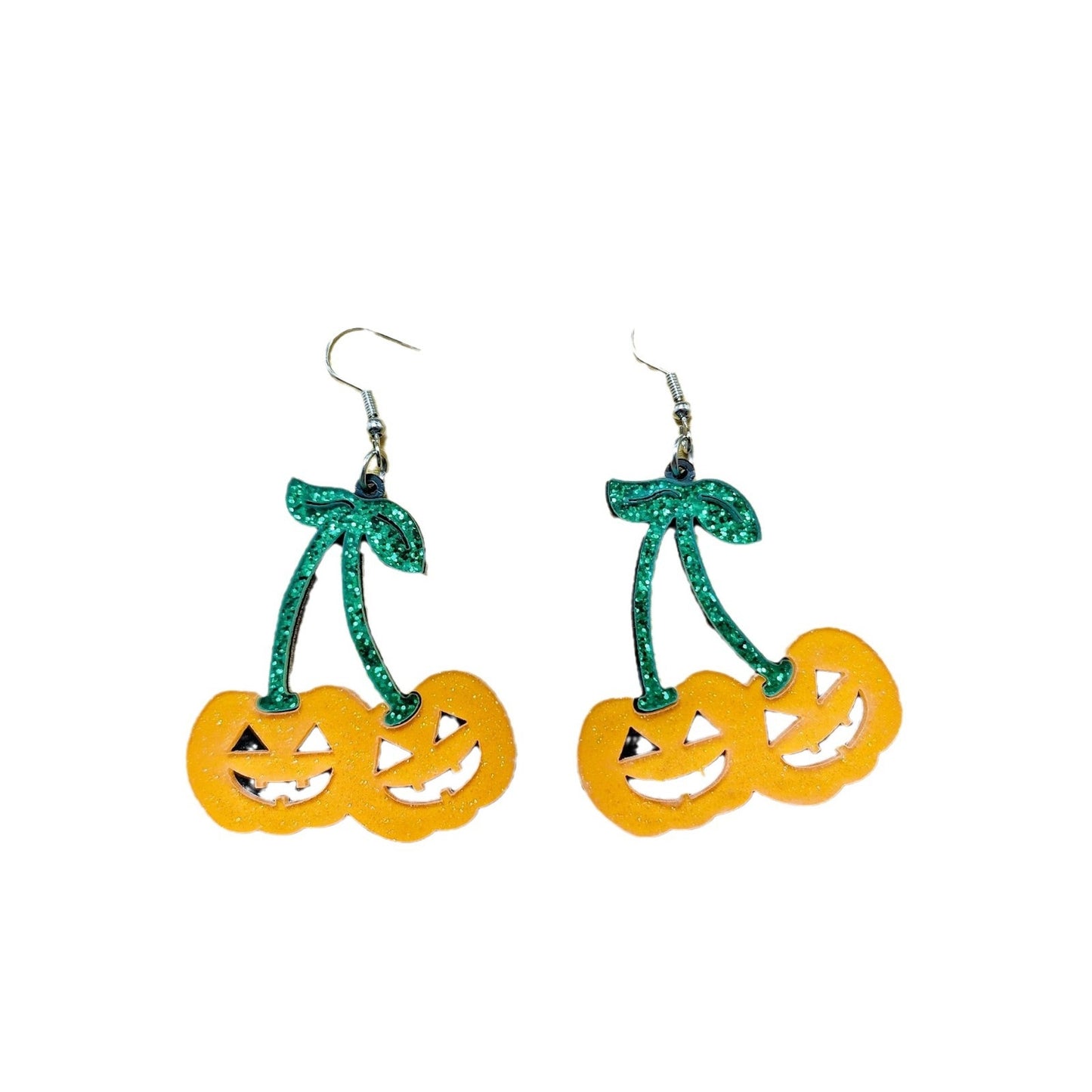1 Pair Halloween Pumpkin Skull Acrylic Drop Earrings