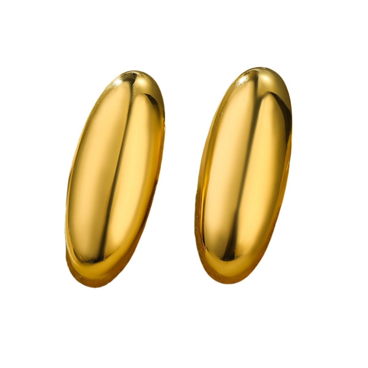 1 Pair Minimalist Geometric 18k Stainless Steel Stud Earrings