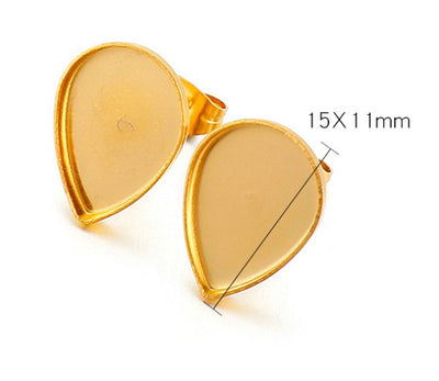 "Stainless Steel Water Drop Earrings - Plated Titanium Steel Jewelry for Women"