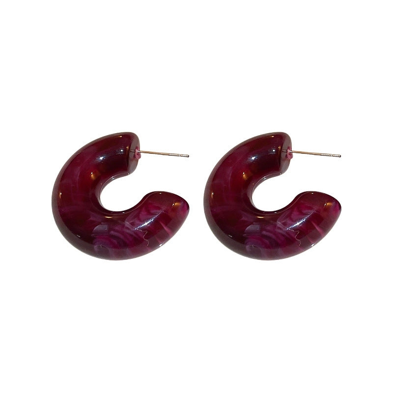 Vintage Geometric Acrylic Alloy Earrings for Women