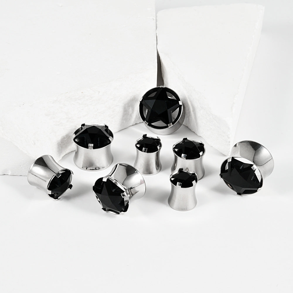 Stainless Steel Zircon Star Cartilage Earrings & Studs