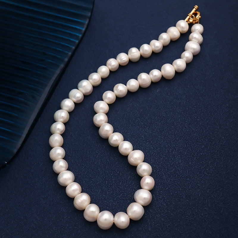 Fashion Cherry Freshwater Pearl Glass Choker Necklace