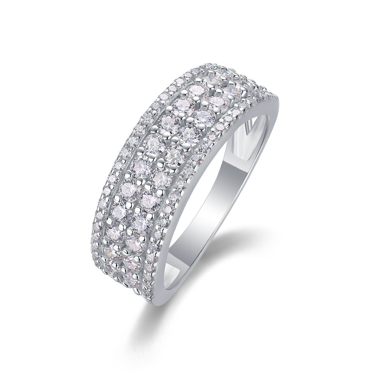 Sterling Silver Moissanite Rings with S925 Silver Design