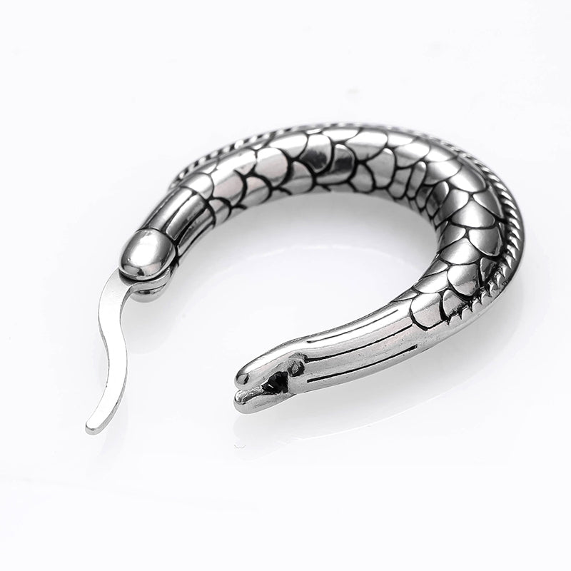 Vintage Geometric Knot Stainless Steel Hoop Earrings