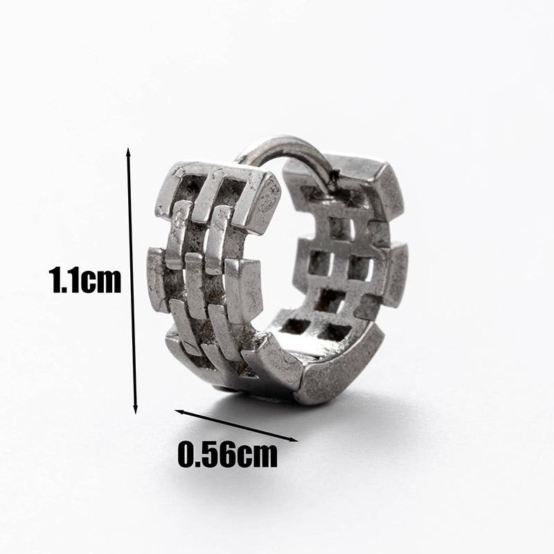 Vintage Dragon Totem Geometric Stainless Steel Ear Stud