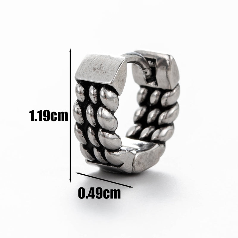 Vintage Dragon Totem Geometric Stainless Steel Ear Stud