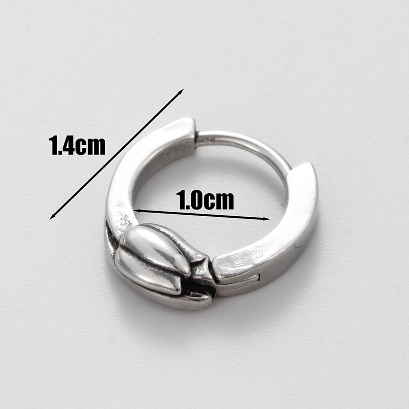 Vintage Dragon Totem Geometric Stainless Steel Ear Stud