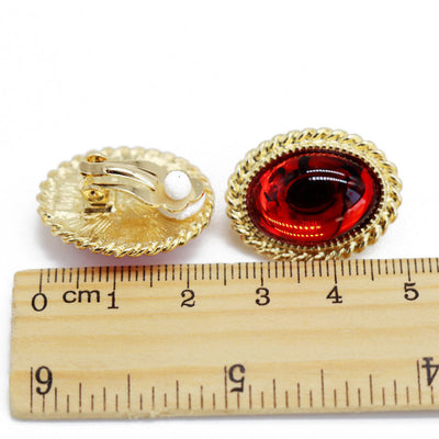 Retro Geometric Resin Heart & Teardrop Women's Ear Clips