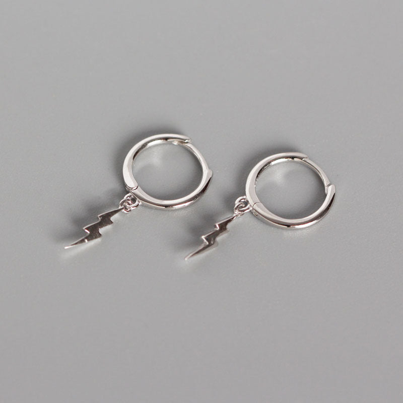 Snake-Shaped Geometric Stainless Steel and S925 Silver Earrings