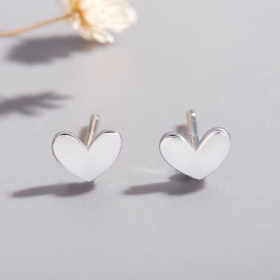 925 Silver Heart Shape Mini Stud Earrings