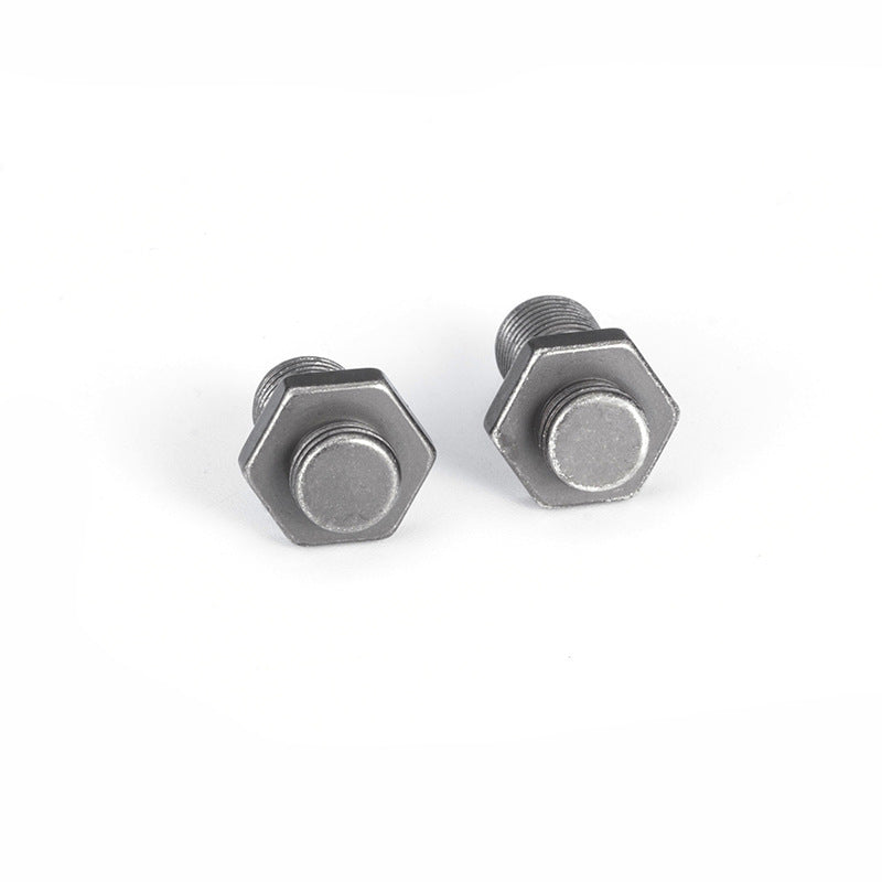 1 Pair Hip-Hop Geometric Cross Titanium Steel Hexagon Stud Earrings