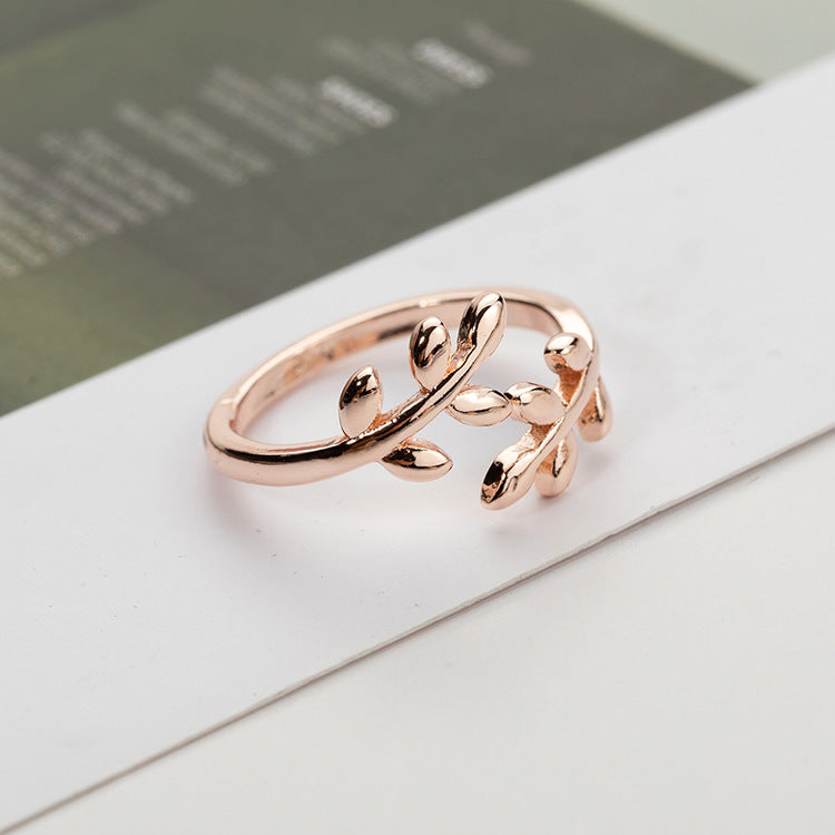 Silver Laurel Leaf Open Ring - Hypoallergenic Women's Jewelry