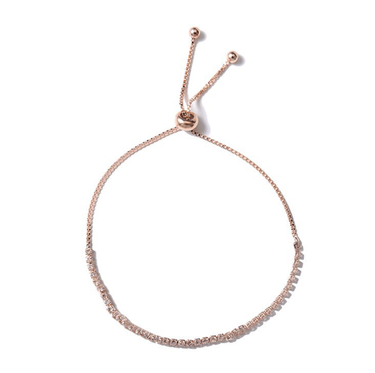 Simple Adjustable Rhinestone Claw Chain Bracelet Jewelry