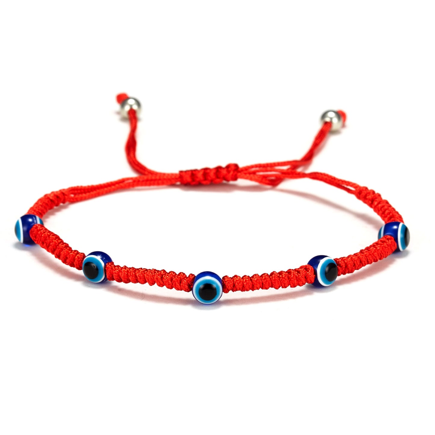 European Blue Evil Eye Red Rope Bracelet with Hand Charm