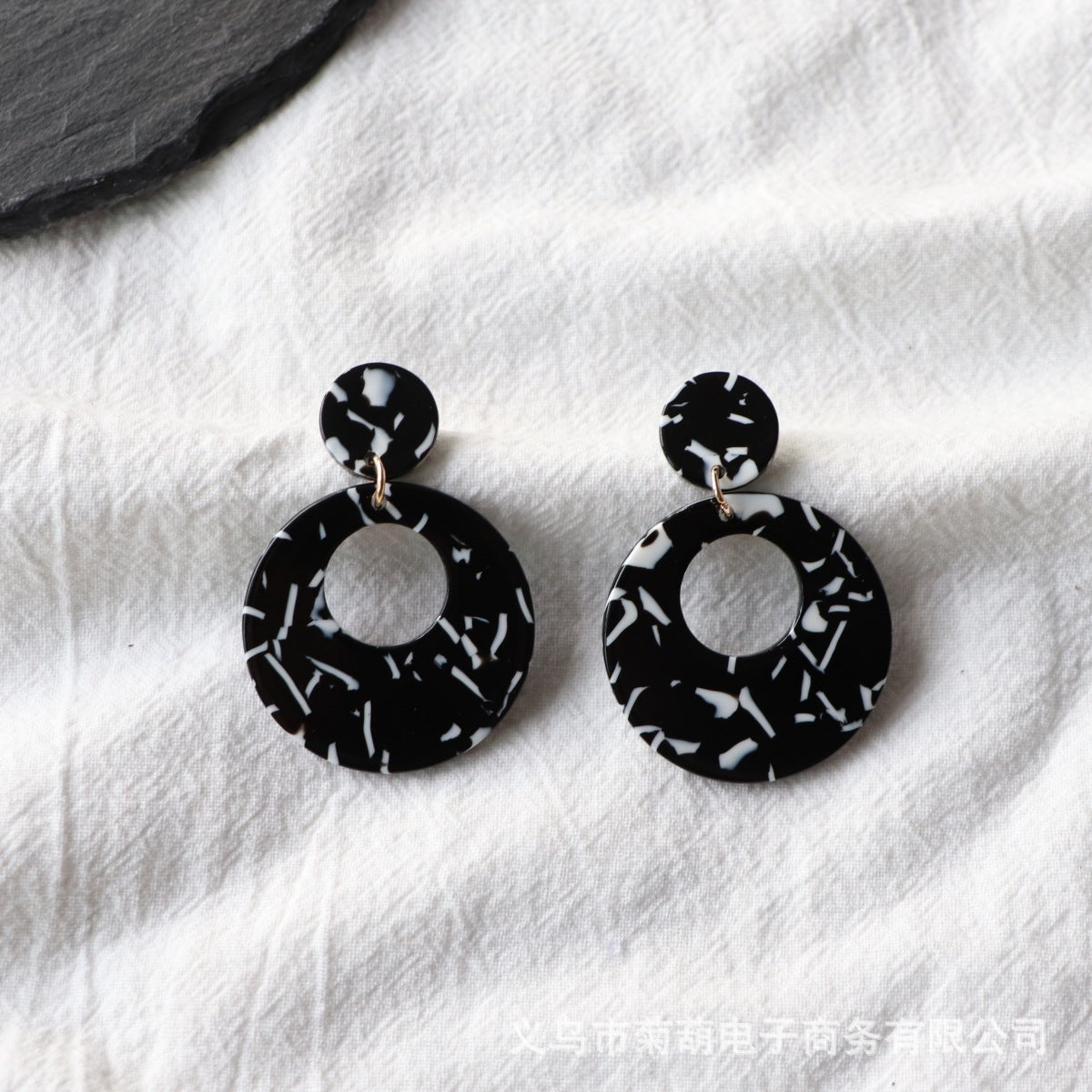 Multicolor Acrylic Leopard Print Round Earrings for Women