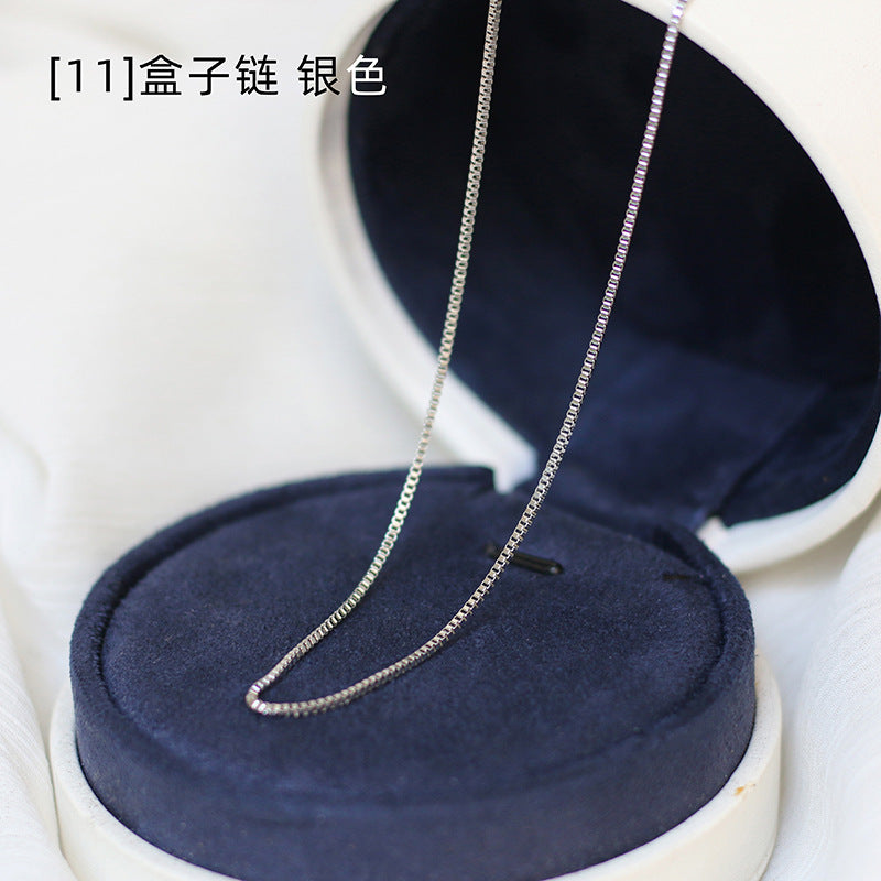 Twist Bead Wave Chain Titanium Steel Necklace - Gold & Silver, 45/50/60cm