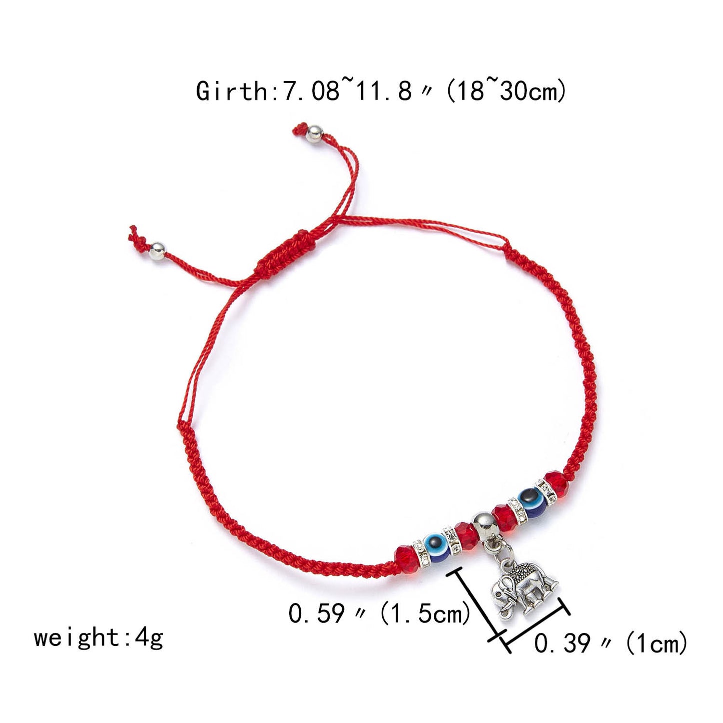 Fashion Butterfly Turtle Owl Palm Blue Eye Evil Adjustable Braided Alloy Bracelet