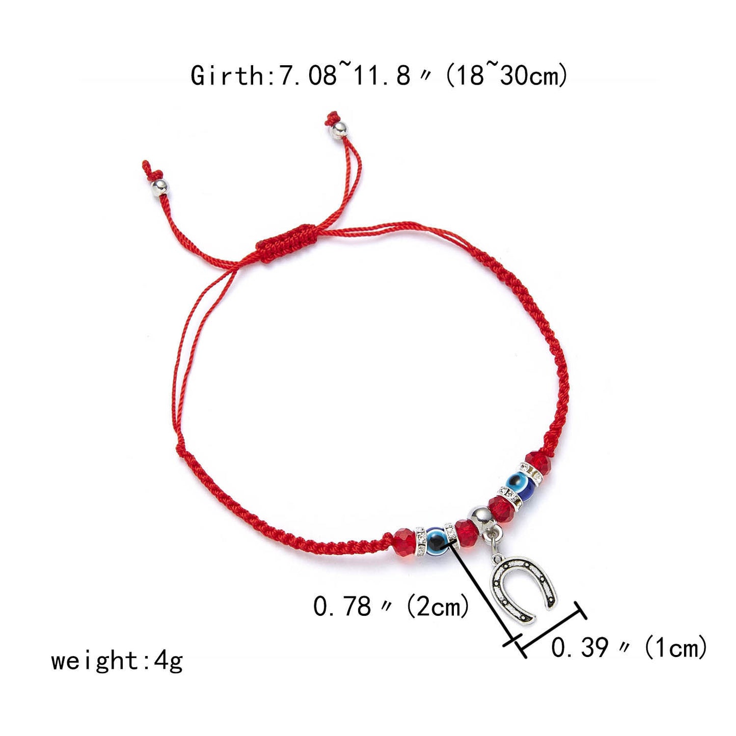 Fashion Butterfly Turtle Owl Palm Blue Eye Evil Adjustable Braided Alloy Bracelet