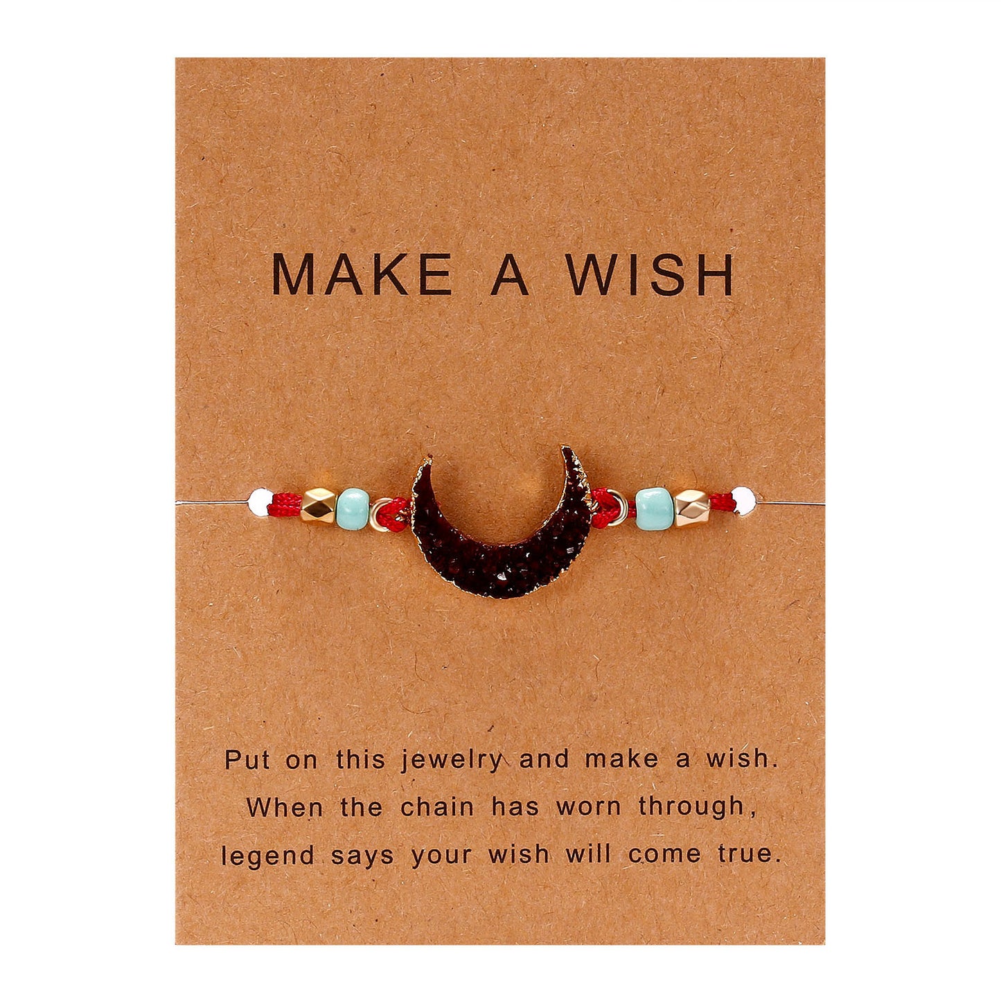 Geometric Resin Crescent Adjustable Unisex Bracelets