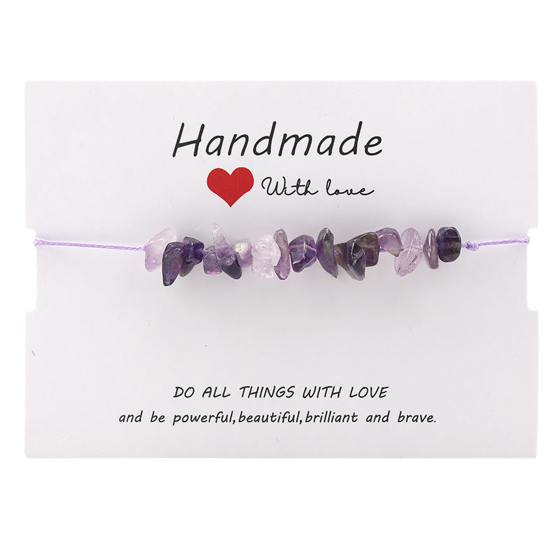 Bohemian Irregular Natural Stone Handmade Rope Bracelets for Women