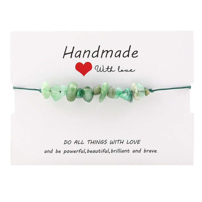 Bohemian Irregular Natural Stone Handmade Rope Bracelets for Women