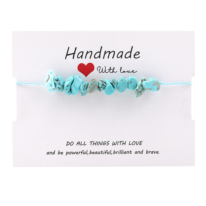 Bohemian Irregular Natural Stone Handmade Rope Bracelets for Women