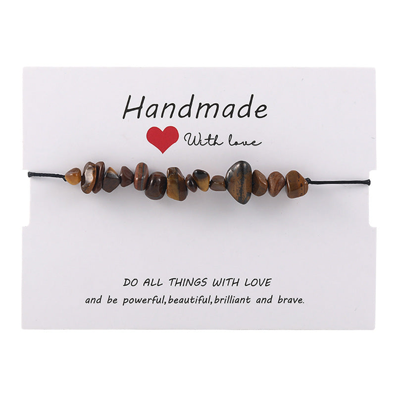 Bohemian Irregular Natural Stone Handmade Rope Bracelets for Women