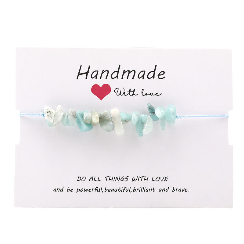 Bohemian Irregular Natural Stone Handmade Rope Bracelets for Women