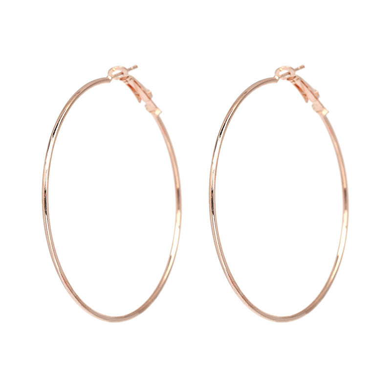 Geometric Polygon Retro Large Hoop Earrings for Women