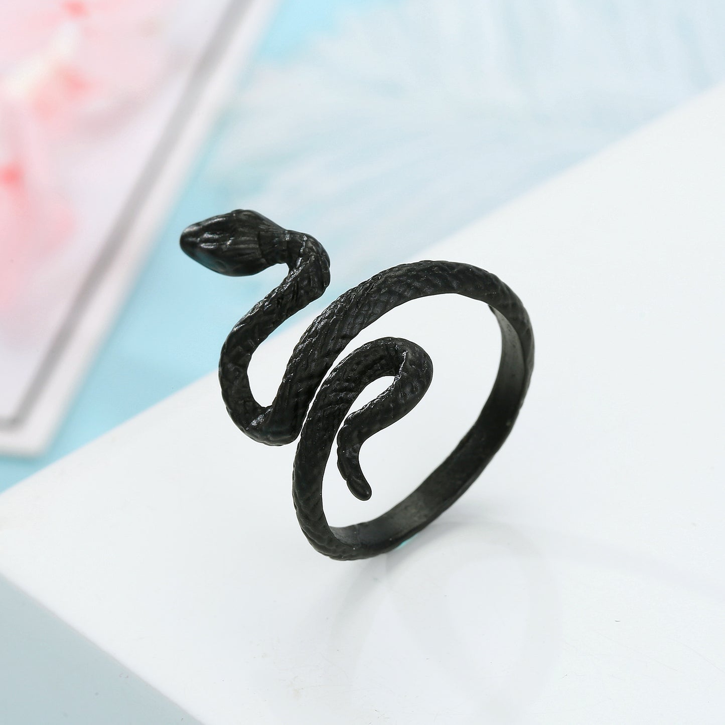 Vintage Silver and Gold Cobra Snake Ring for Men