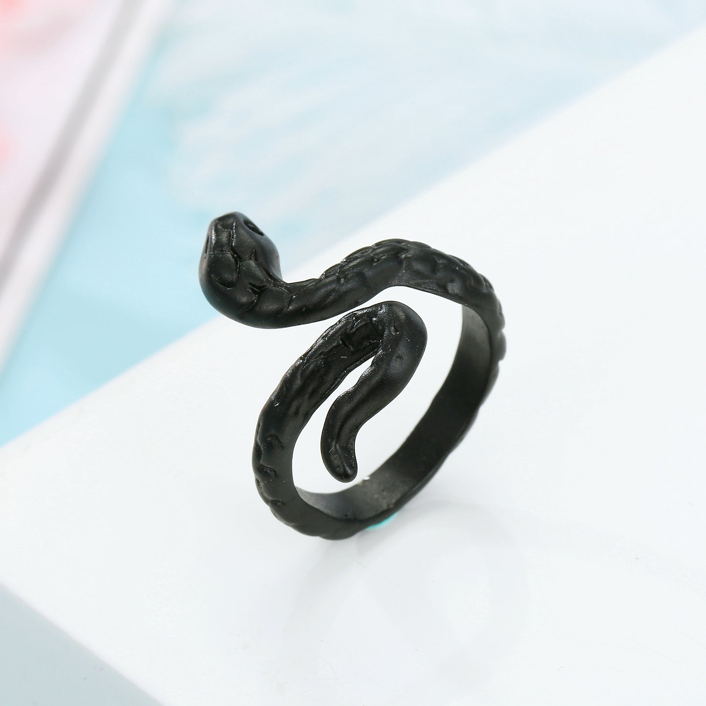 Vintage Silver and Gold Cobra Snake Ring for Men