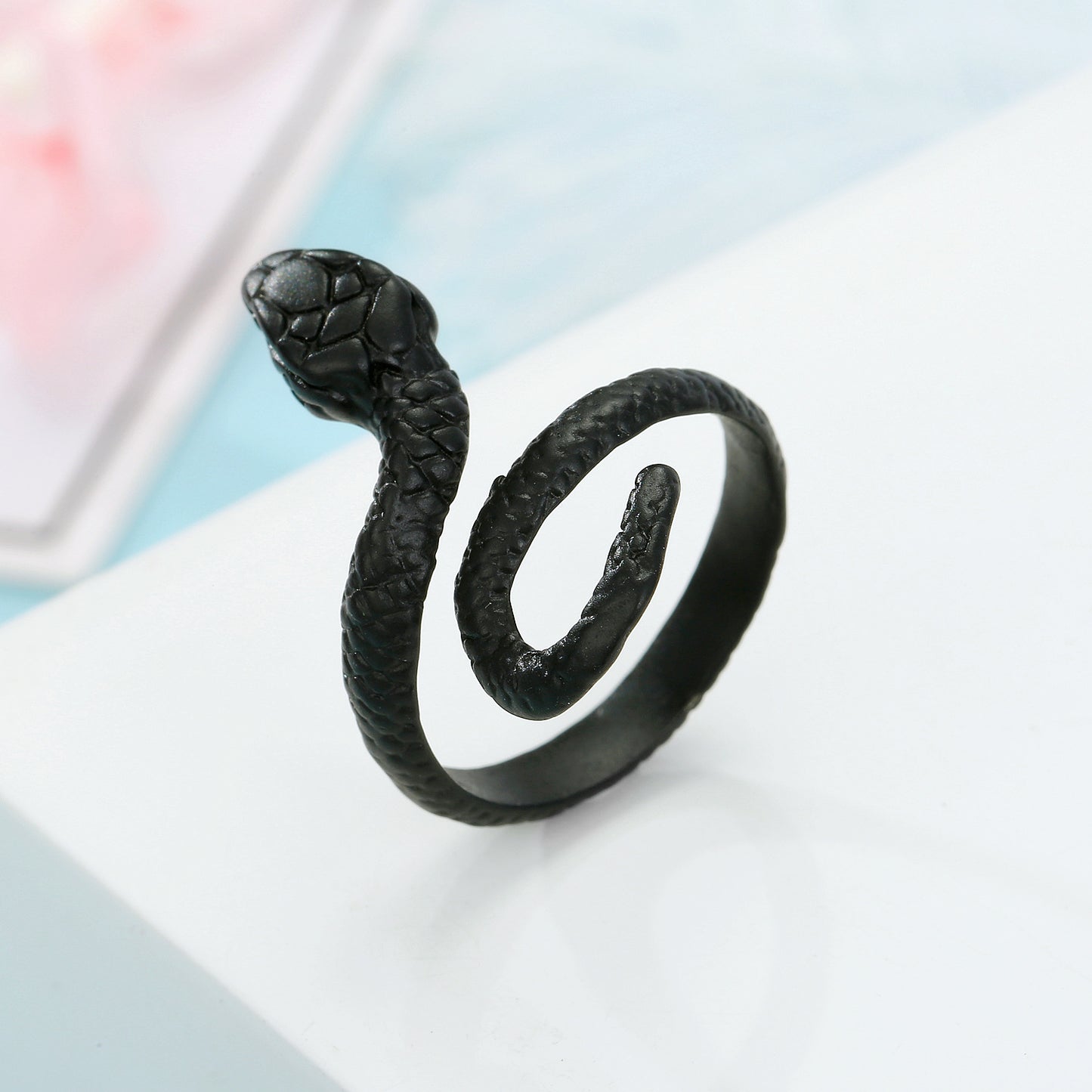 Vintage Silver and Gold Cobra Snake Ring for Men