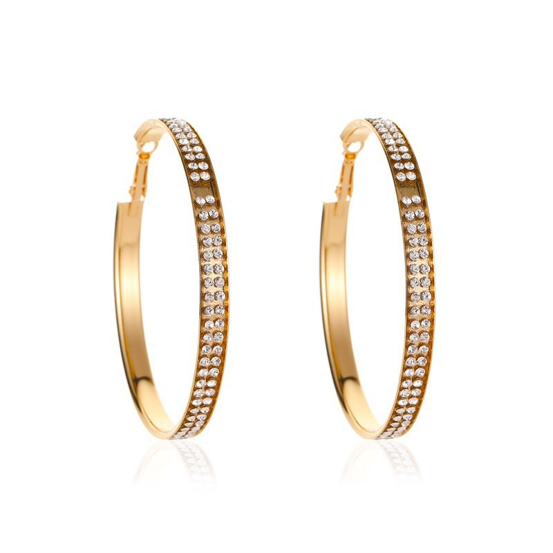 Gradient Crystal Full Diamond Earrings for Women