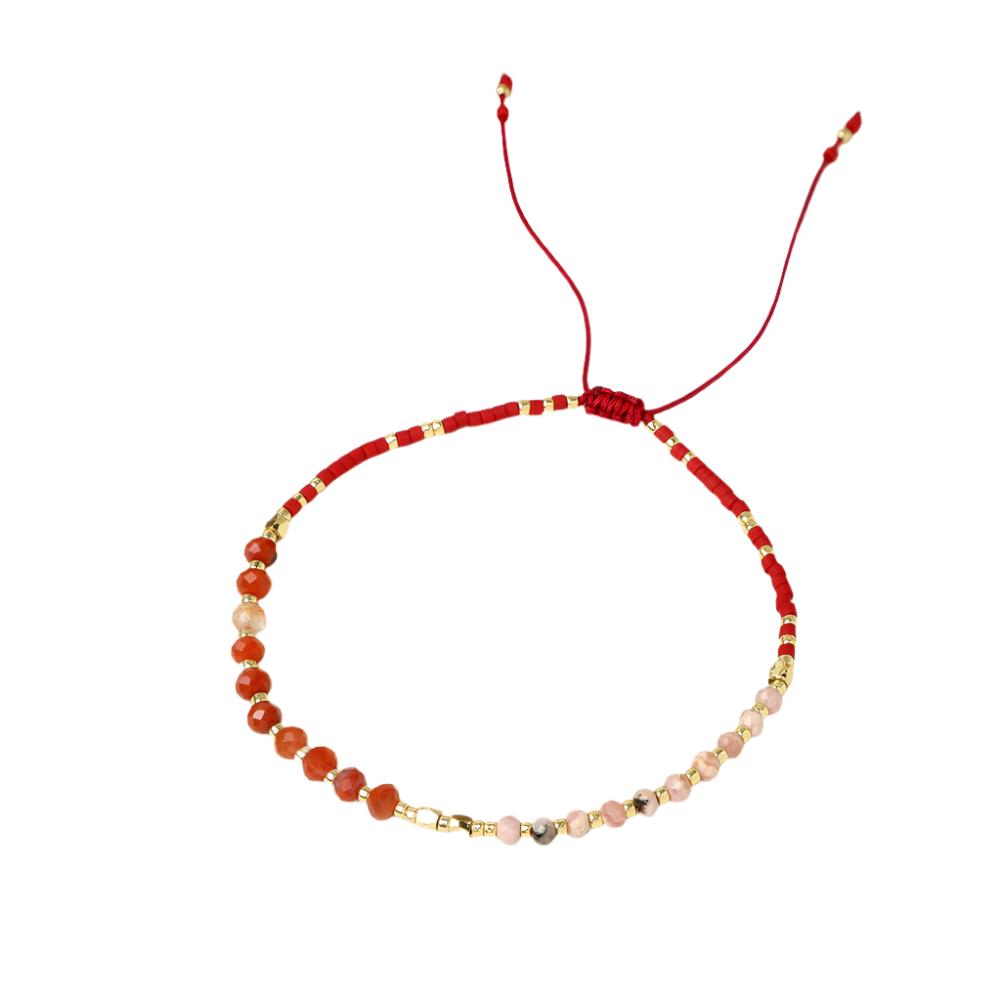 Fashion Bohemian Miyuki Beaded Natural Stone Handmade Bracelet