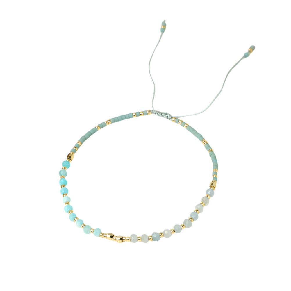 Fashion Bohemian Miyuki Beaded Natural Stone Handmade Bracelet