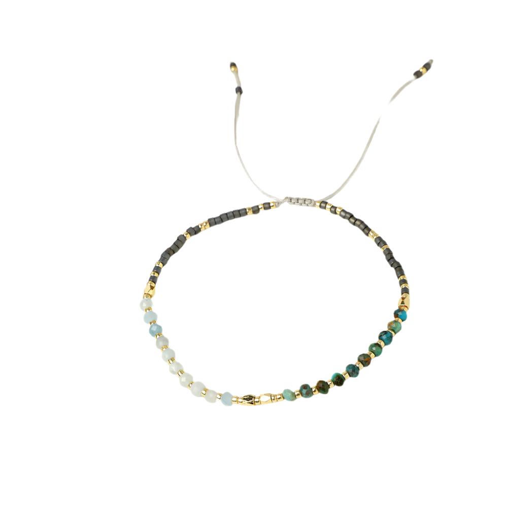 Fashion Bohemian Miyuki Beaded Natural Stone Handmade Bracelet