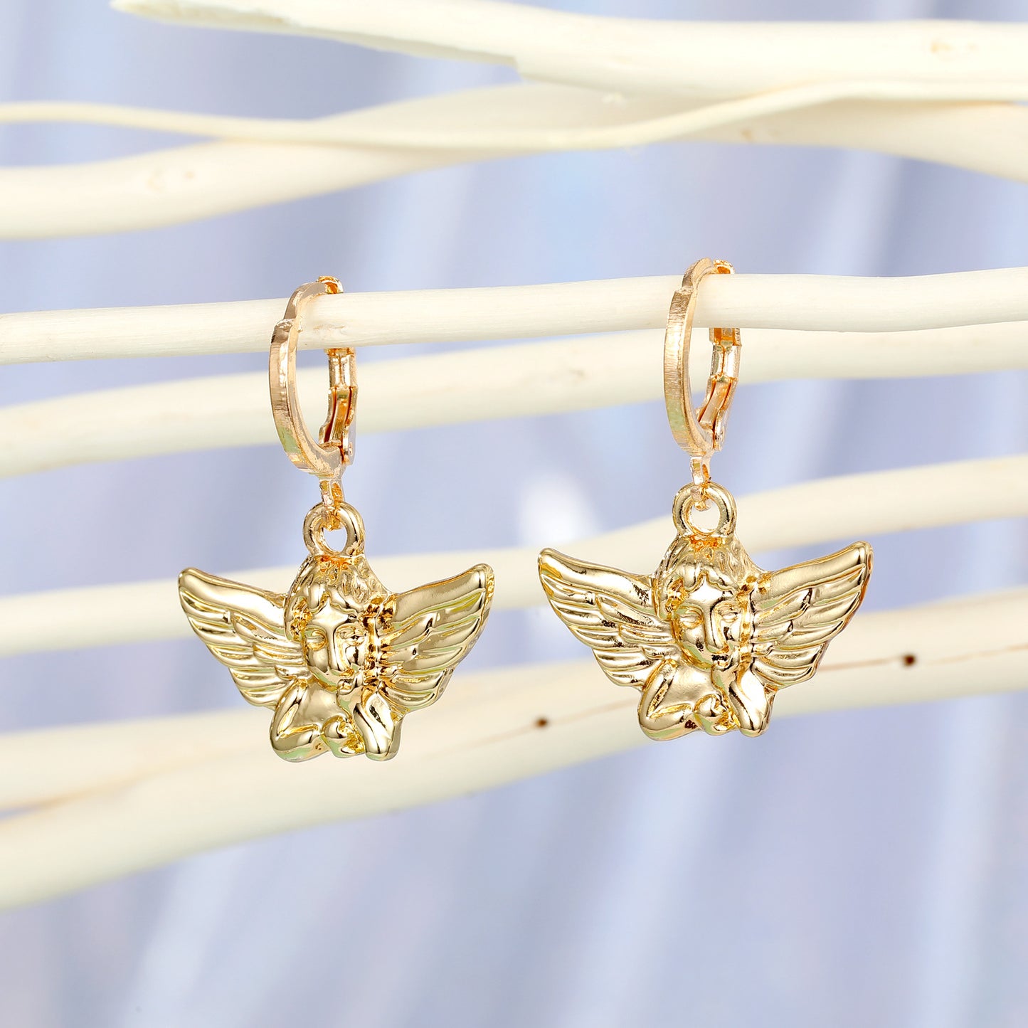 Cupid Angel Alloy Small Hoop Earrings - Fashion Jewelry Wholesale