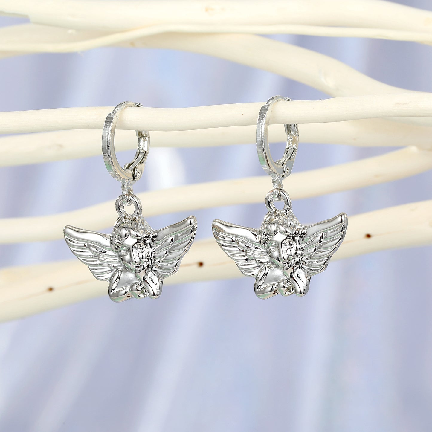 Cupid Angel Alloy Small Hoop Earrings - Fashion Jewelry Wholesale