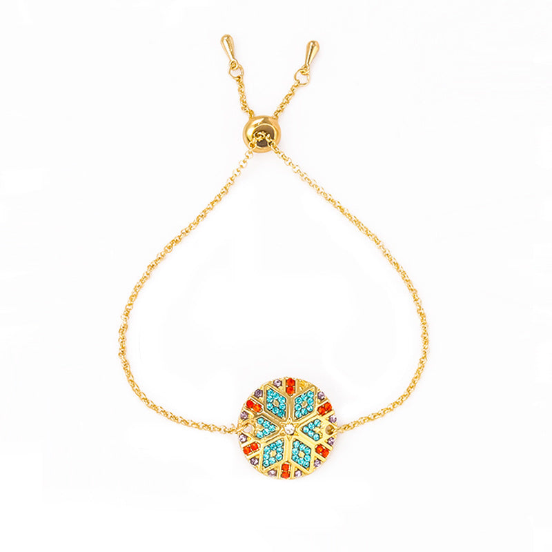 Ethnic Tribal Multicolor Gemstone Evil Eye Couple Bracelet