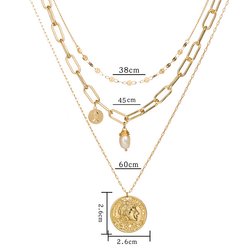 Multi-Layer Butterfly Pearl Retro Fashion Necklace