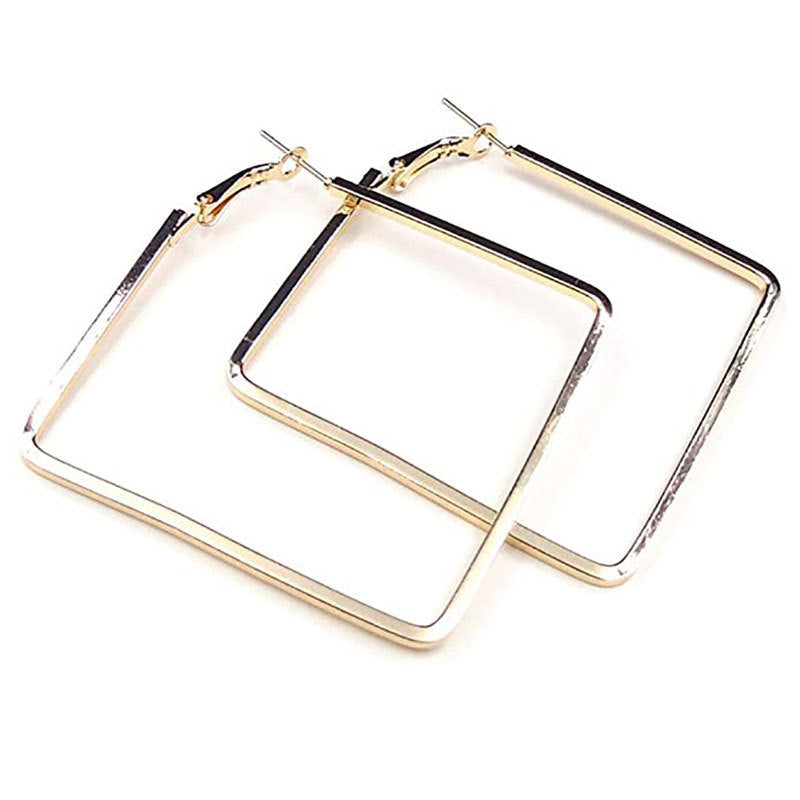 Fashion Geometric Alloy Hoop Earrings
