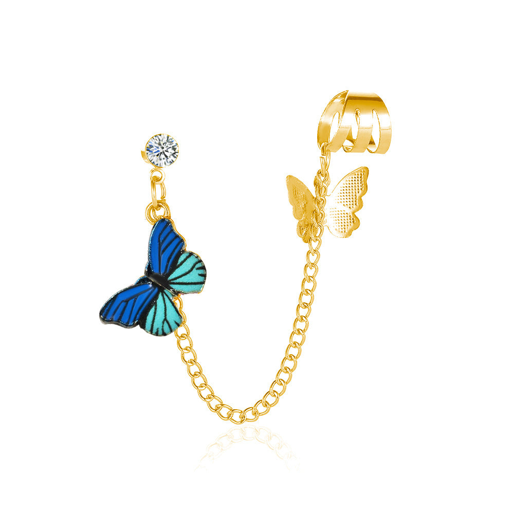 Single Color Dreamy Butterfly Tassel Earrings