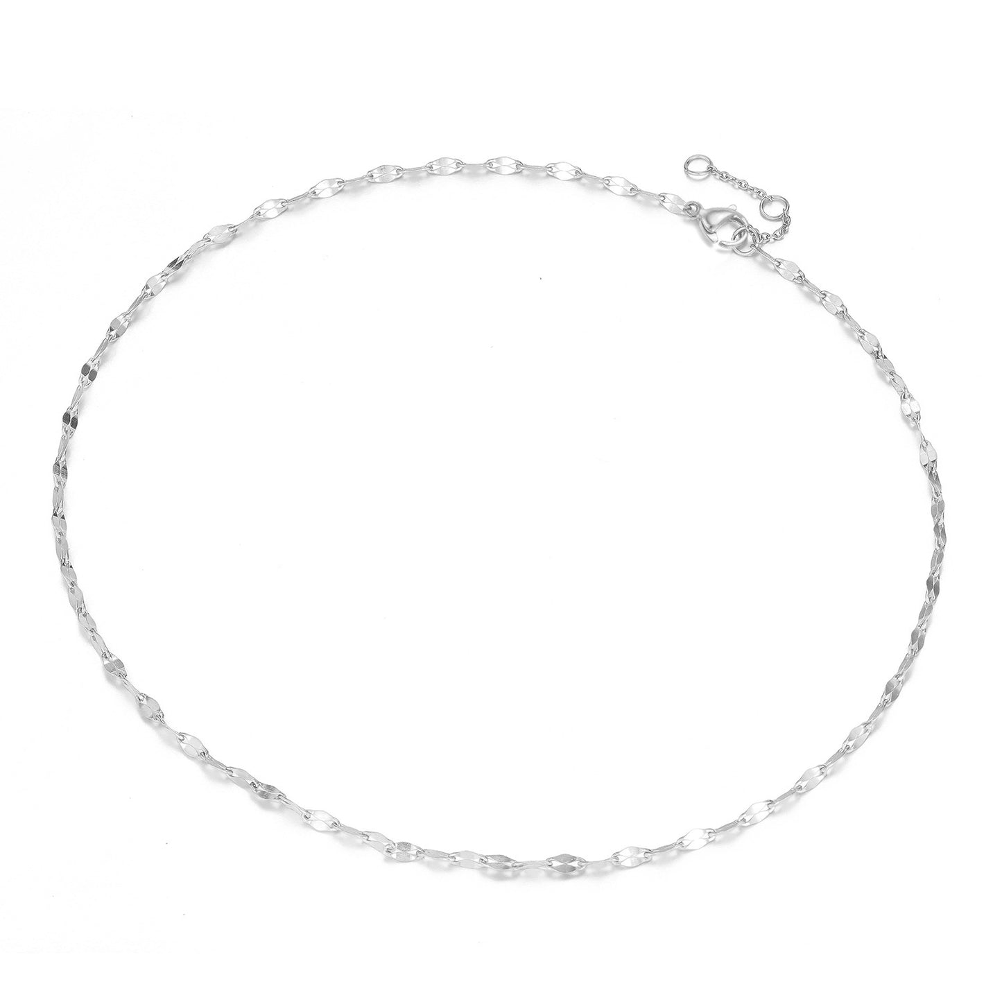 Minimalist Stainless Steel Clavicle Chain Necklace for Women - Creative Fashion Jewelry