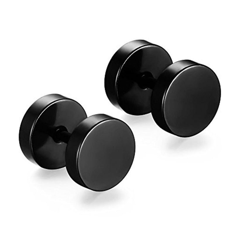 Simple Style Hypoallergenic Stainless Steel Barbell Stud Earrings