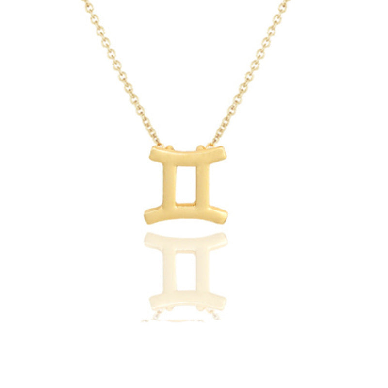 Simple Constellation Alloy Pendant Necklace for Women