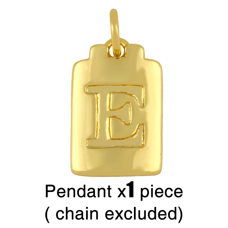 Cuban Link 26 Letter Pendant Necklace Hip Hop Style