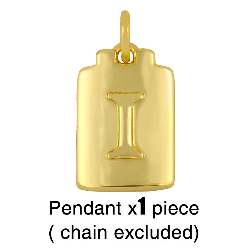 Cuban Link 26 Letter Pendant Necklace Hip Hop Style